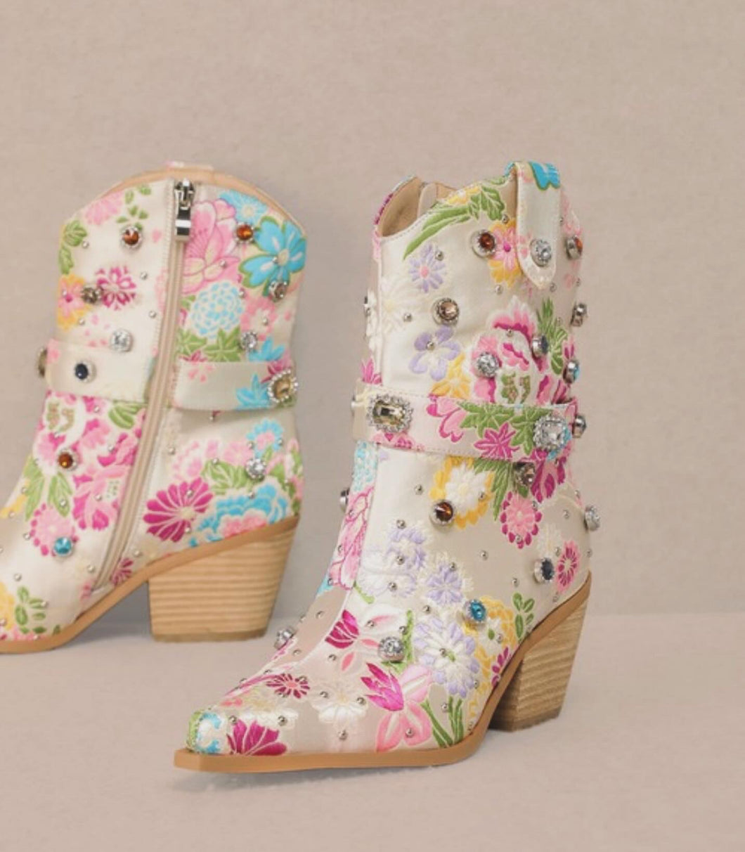 Florence floral booties