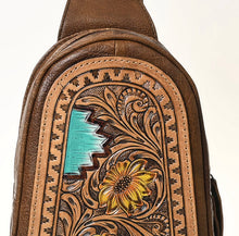 Load image into Gallery viewer, Sling Leather tooled
