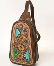 Load image into Gallery viewer, Sling Leather tooled
