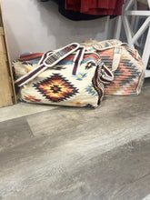 Load image into Gallery viewer, Aztec white duffel
