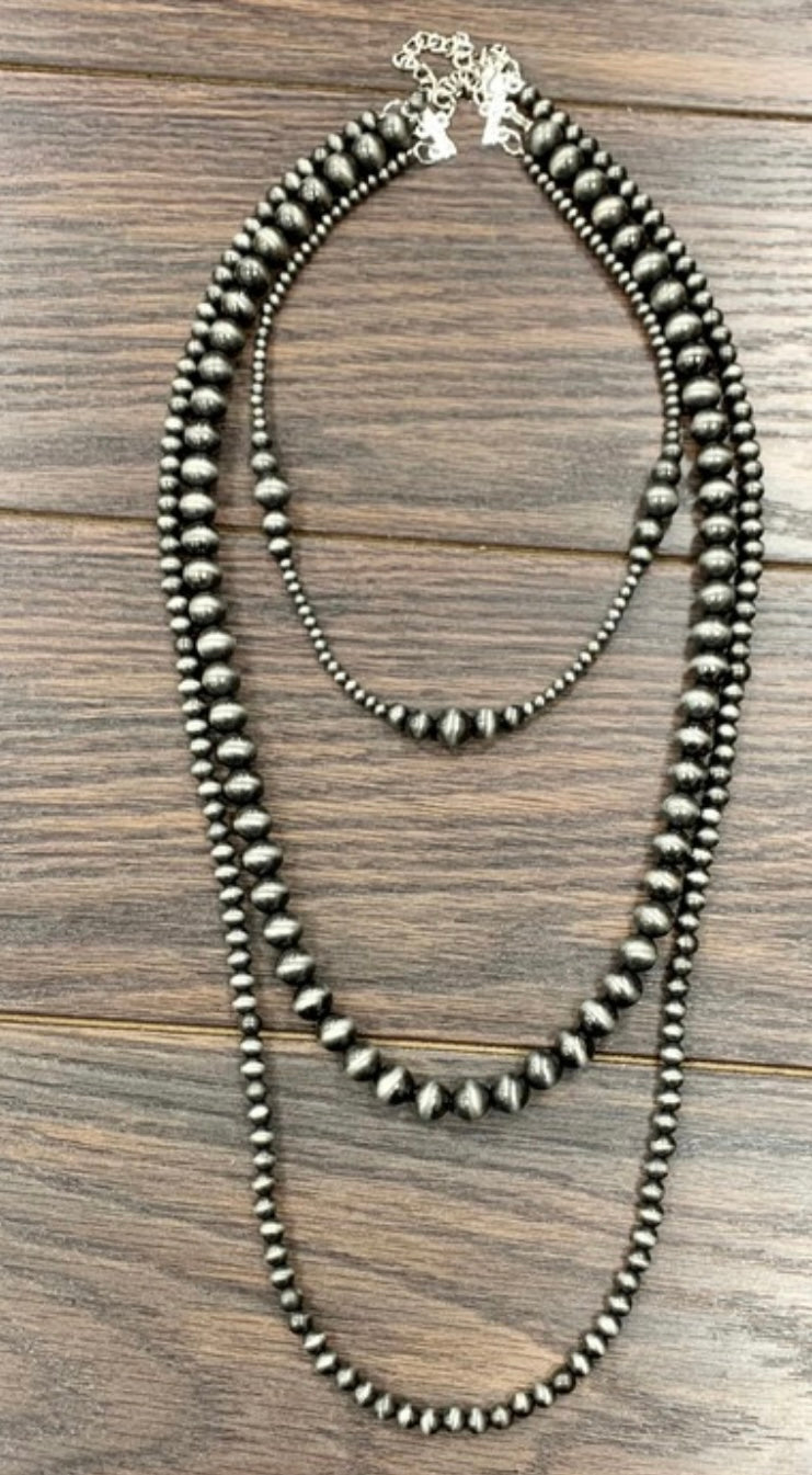 Navajo pearl multi strand necklace