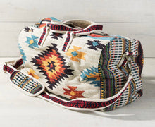 Load image into Gallery viewer, Aztec white duffel
