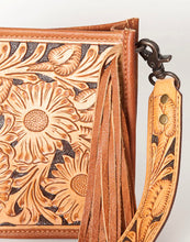 Load image into Gallery viewer, Sunflower tooled crossbody
