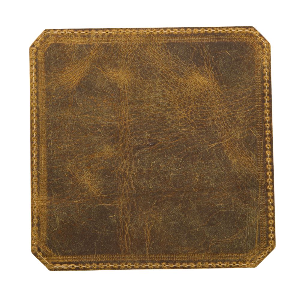 Brown Ripple Leather Coaster