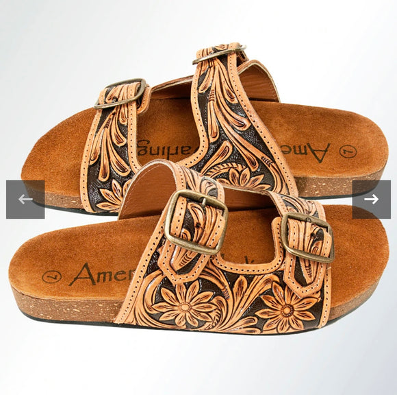 Sandals double buckle strap