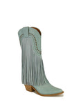 Casual fringe western boots